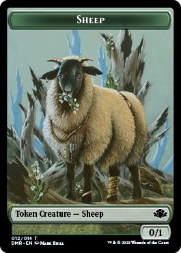 (英)羊トークン / Sheep Token【DMR-TOKEN】 No.012