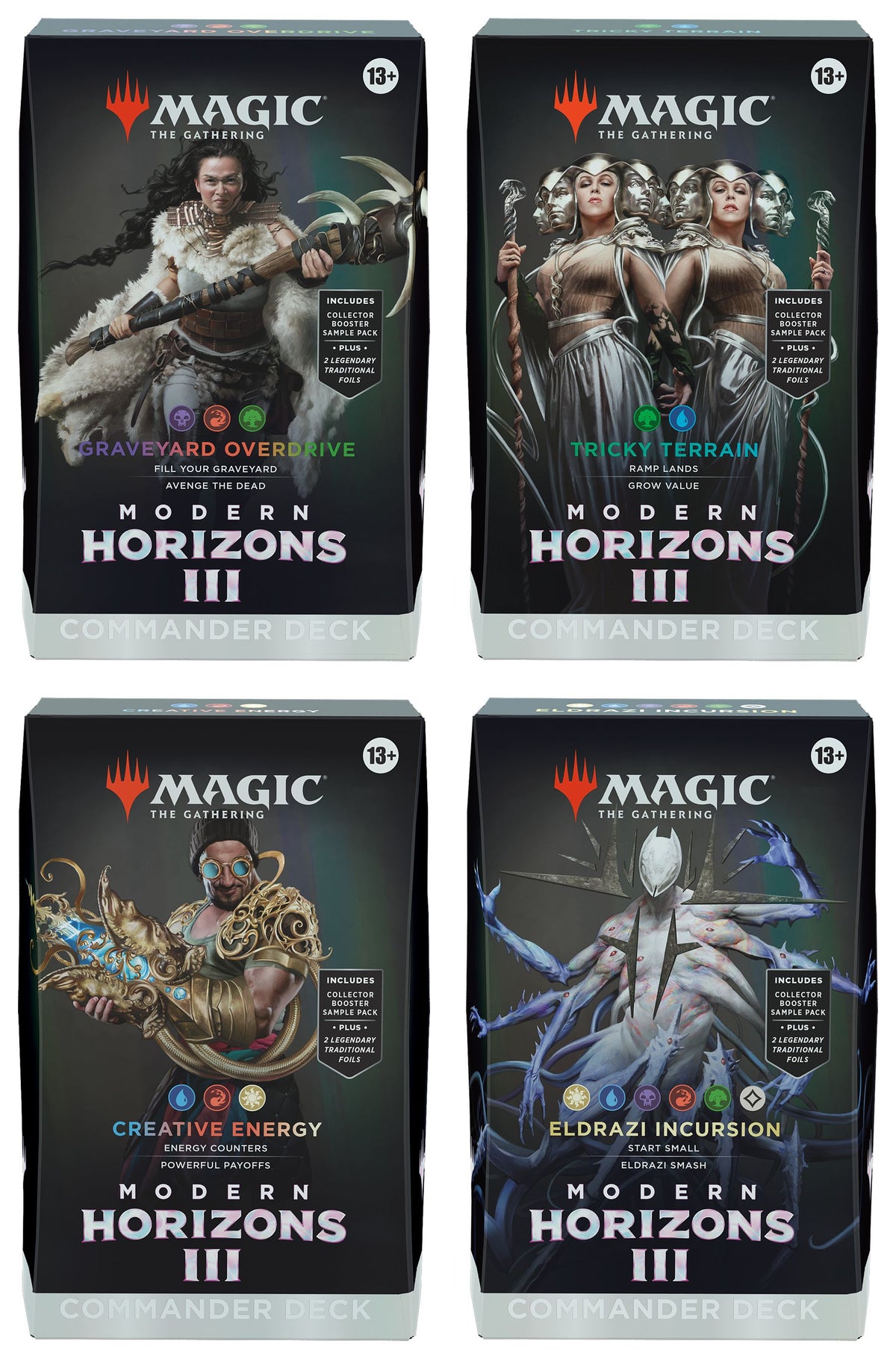 (英)モダンホライゾン３ 統率者デッキ 4種セット / Modern Horizons 3 Commander Deck Set【BOX】 ※発送方法は「ゆうパック」を選択してください。