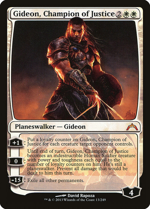 (英)【Foil】正義の勇者ギデオン / Gideon, Champion of Justice【GTC】 No.013