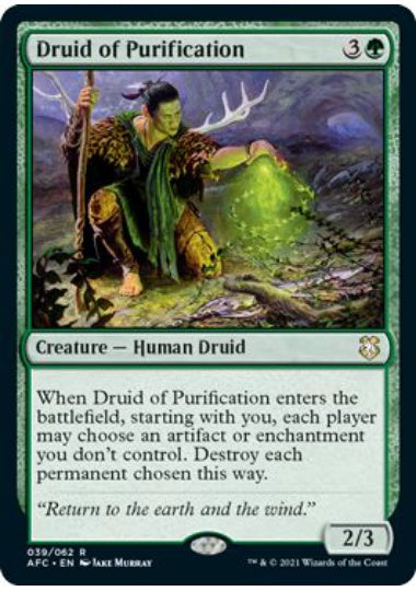 (英)浄化のドルイド / Druid of Purification【AFC】 No.039