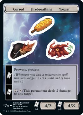 (英)Cursed Firebreathing Yogurt Sticker【UNF-STICKER】 No.022