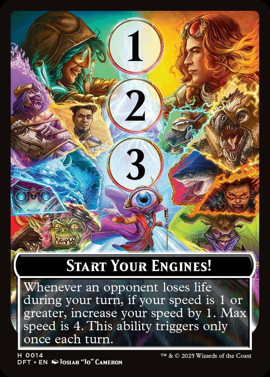 (英)エンジン始動！ - 最高速度 補助カード / Start Your Engines! - Max Speed Helper Card【DFT-TOKEN】 No.014