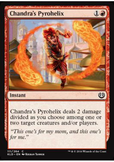 (英)【Foil】チャンドラの螺旋炎 / Chandra's Pyrohelix【KLD】 No.111