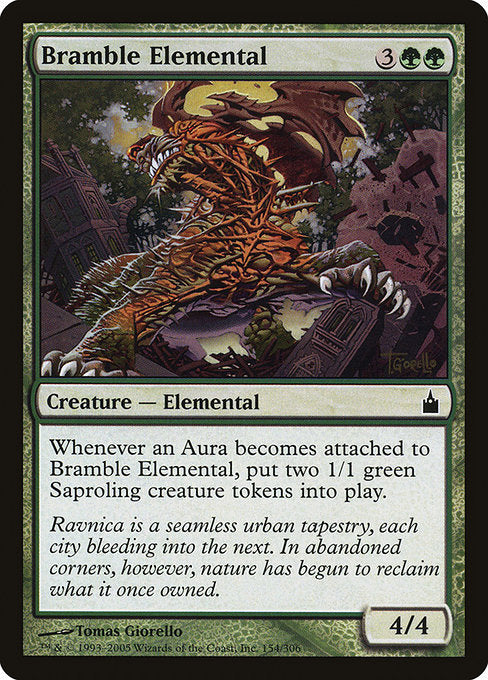 (英)【Foil】棘茨の精霊 / Bramble Elemental【RAV】 No.154