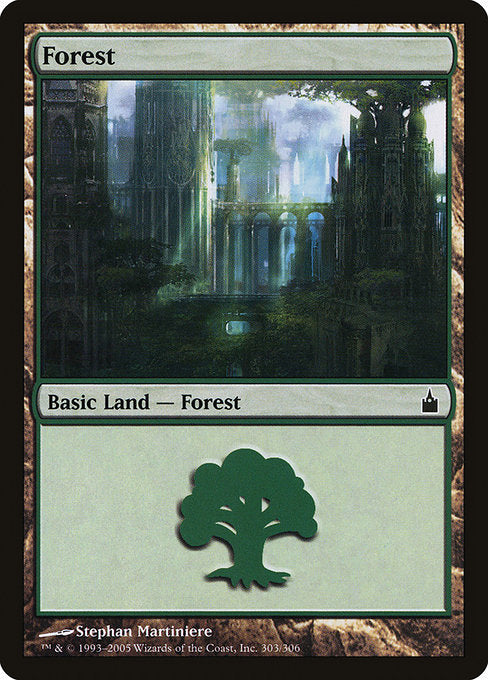 (英)【Foil】森 / Forest【RAV】 No.303