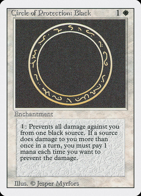 (英)黒の防御円 / Circle of Protection: Black【3ED】 No.009