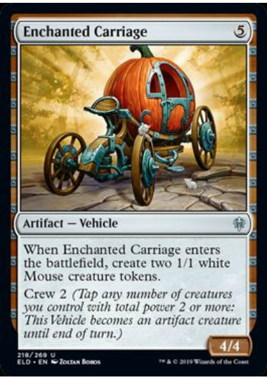 (英)【Foil】魔法の馬車 / Enchanted Carriage【ELD】 No.218
