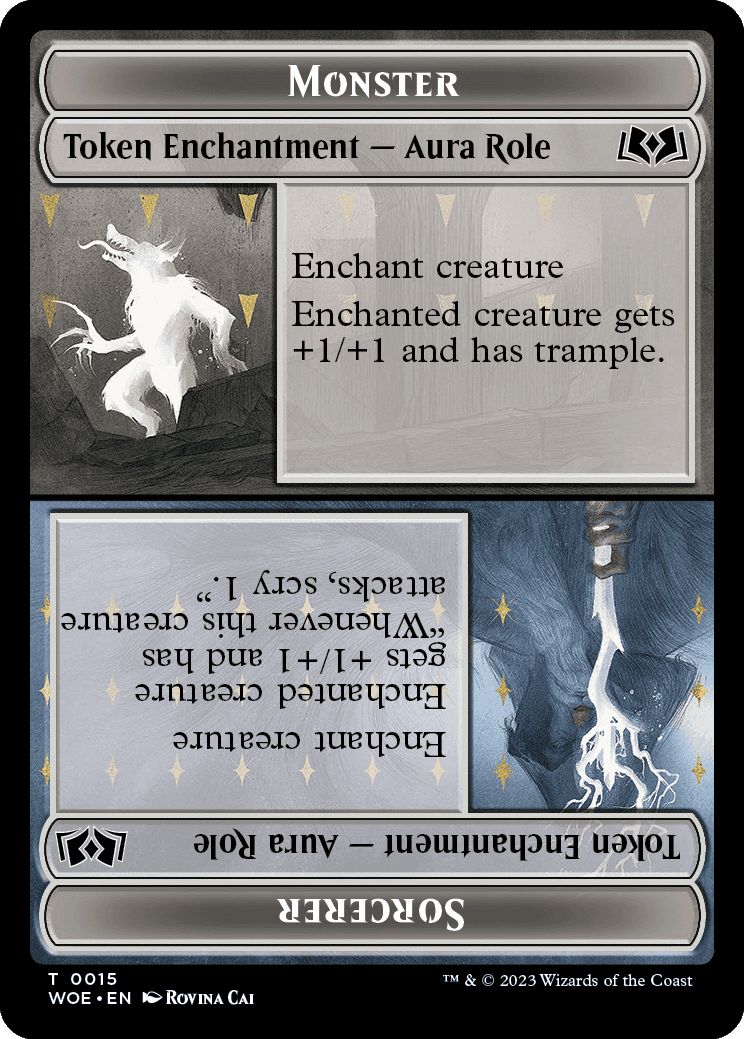 (英)怪物トークン - 魔術師トークン / Monster Token - Sorcerer Token【WOE-TOKEN】 No.015