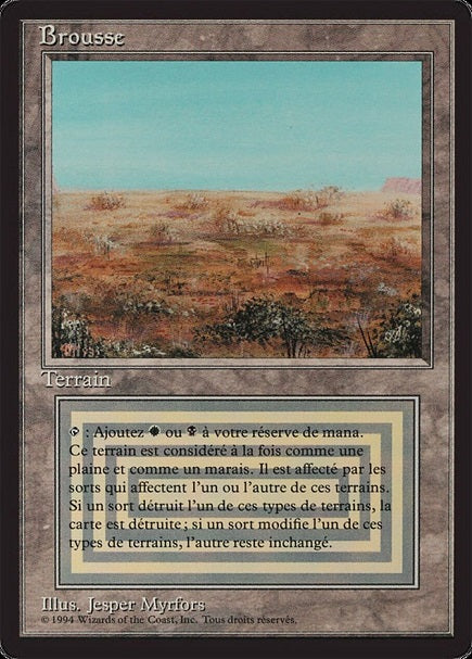 (フランス語)Brousse / Scrubland【3ED】 黒枠 No.286