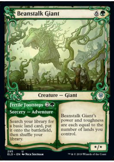 (英)【Foil】豆の木の巨人 / Beanstalk Giant - 肥沃な足跡 / Fertile Footsteps ★ショーケース枠★ 【ELD】 No.295