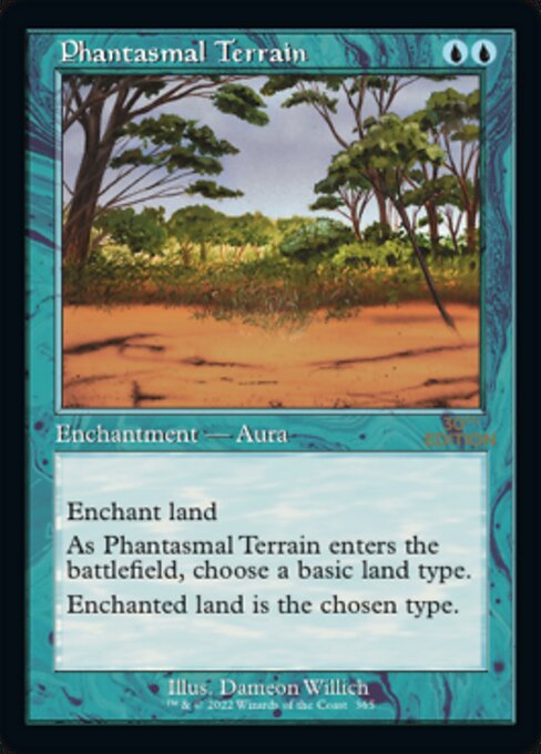 (英)幻影の地 / Phantasmal Terrain【30A】 旧枠加工カード No.365 ※トーナメントで使用することはできません。