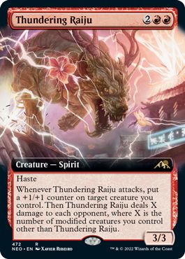 (英)【Foil】轟く雷獣 / Thundering Raiju ★拡張枠★ 【NEO】 No.472