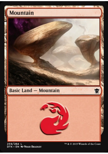(英)【Foil】山 / Mountain【DTK】 No.259