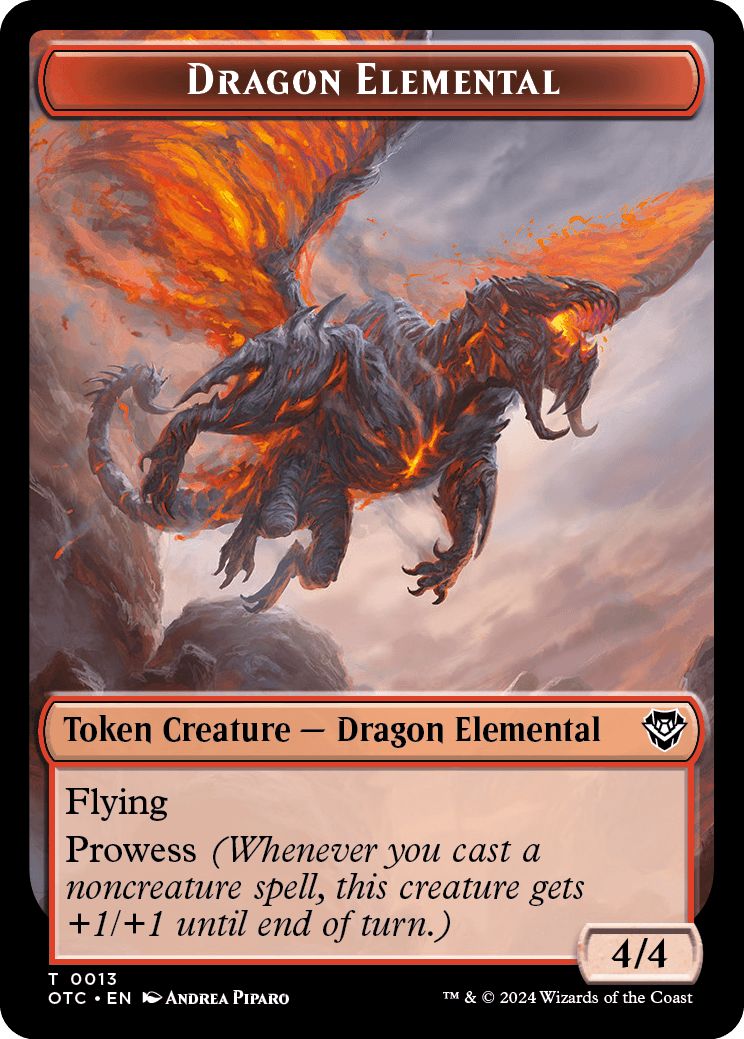 (英)ドラゴン・エレメンタルトークン / Dragon Elemental Token No.013 - 宝物トークン / Treasure Token【OTC-TOKEN】 No.018