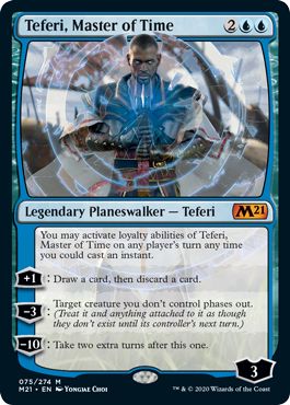 (英)【Foil】時の支配者、テフェリー / Teferi, Master of Time【M21】 No.075