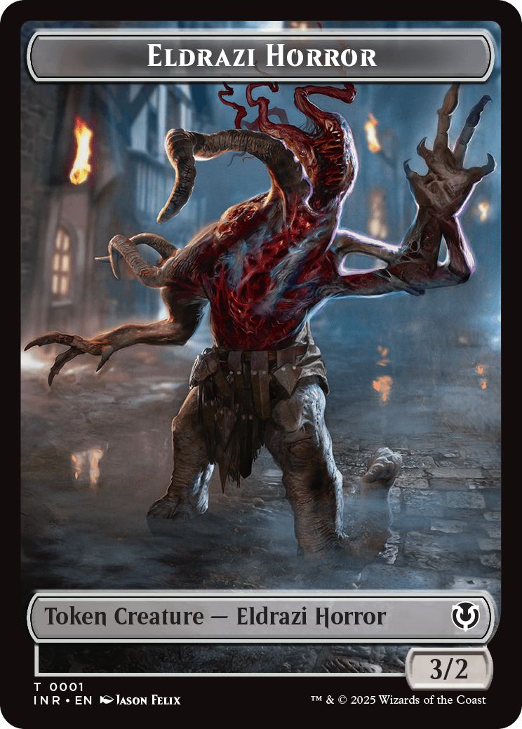 (英)エルドラージ・ホラートークン / Eldrazi Horror Token【INR-TOKEN】 No.001