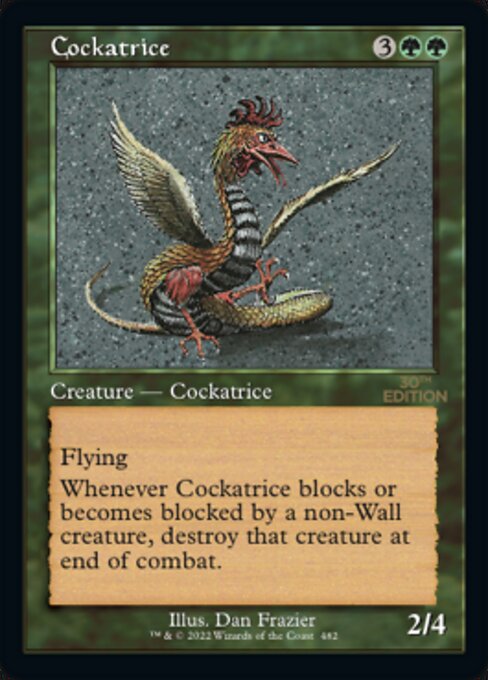 (英)コカトリス / Cockatrice【30A】 旧枠加工カード No.482 ※トーナメントで使用することはできません。