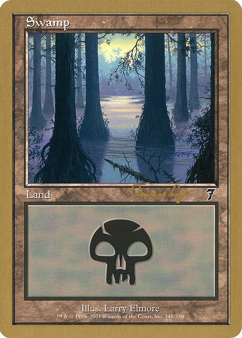 (英)沼 / Swamp【WC01】 World Championship Decks 2001 Tom van de Logt 金枠 No.110
