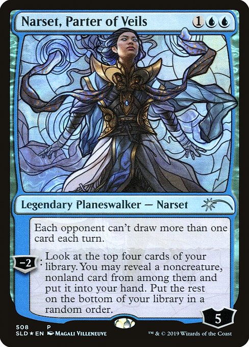 (英)【Foil】覆いを割く者、ナーセット / Narset, Parter of Veils【SLD】Stained-Glass Planeswalkers No.508