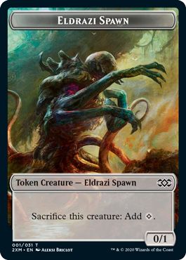 (英)エルドラージ・落とし子トークン / Eldrazi Spawn Token【2XM-TOKEN】 No.001