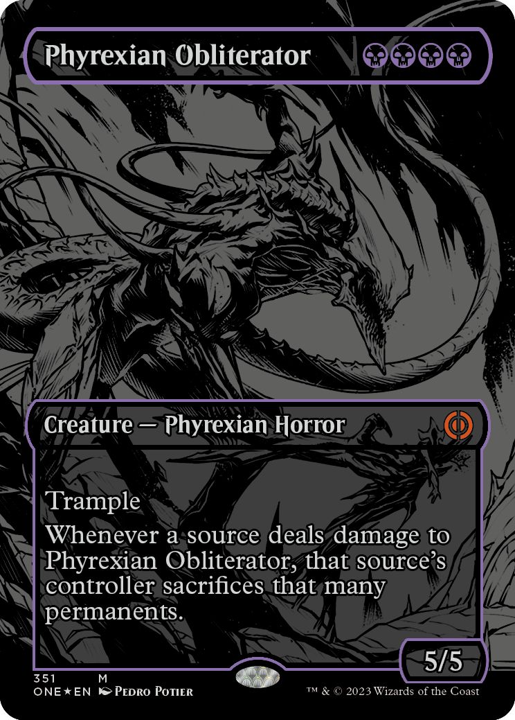 (英)【オイルスリックFoil】ファイレクシアの抹消者 / Phyrexian Obliterator【ONE】 No.351