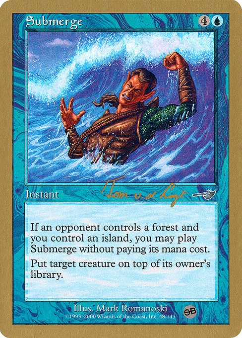 (英)水没 / Submerge【WC00】 World Championship Decks 2000 Tom van de Logt サイドボード 金枠 No.038