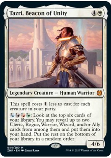 (英)【Foil】団結の標、タズリ / Tazri, Beacon of Unity【ZNR】 No.044