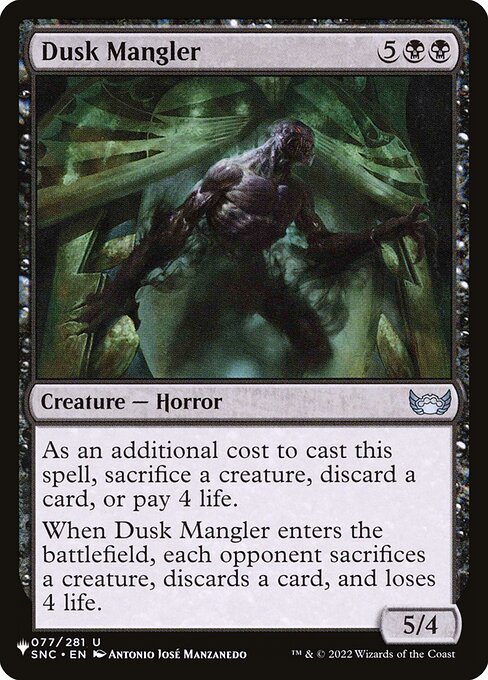(英)薄暮の刻み獣 / Dusk Mangler【SNC】 PWシンボル付き再販 No.077