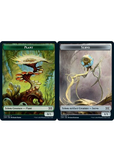 (英)【Foil】植物トークン / Plant TokenNo.016 - 霊気装置トークン / Servo Token【2XM-TOKEN】 No.025