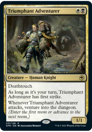 (英)【Foil】勝利した冒険者 / Triumphant Adventurer【AFR】 No.237