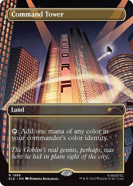 (英)【Foil】統率の塔 / Command Tower【SLD】 Secret Lair x Marvel's Spider-Man: Villainous Plots No.1989