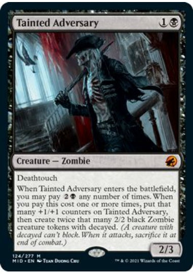 (英)【Foil】穢れた敵対者 / Tainted Adversary【MID】 No.124