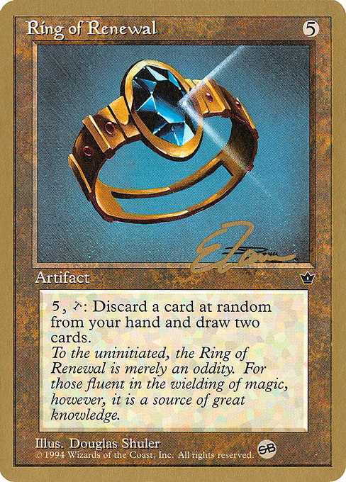 (英)Ring of Renewal【PTC】 ProTour NewYork Decks 1996 Eric Tam サイドボード 金枠 No.209
