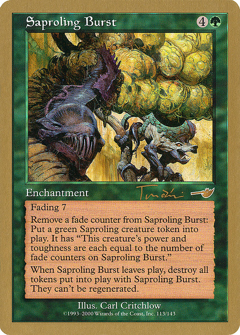 (英)はじける子嚢 / Saproling Burst【WC01】 World Championship Decks 2001 Jan Tomcani 金枠 No.060