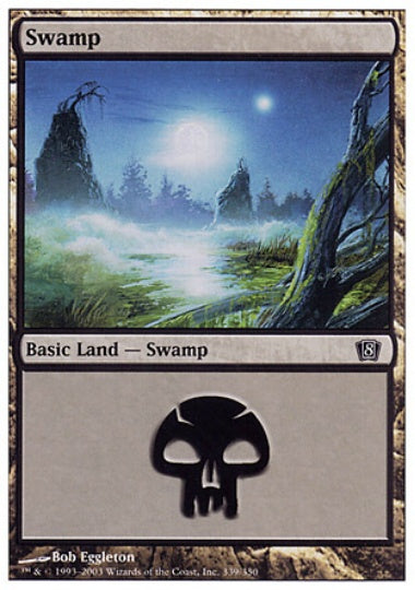 (英)【Foil】沼 / Swamp【8ED】 No.339