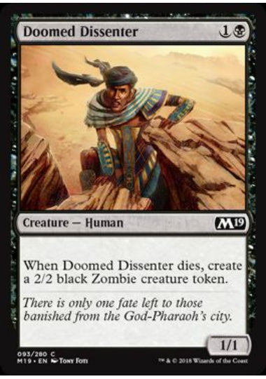 (英)【Foil】悪運尽きた造反者 / Doomed Dissenter【M19】 No.093