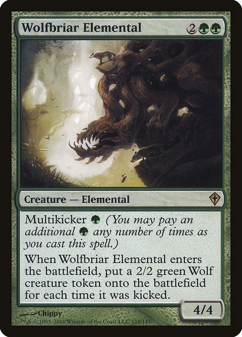 (英)【Foil】狼茨の精霊 / Wolfbriar Elemental【WWK】 No.118