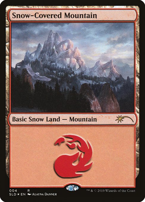 (英)【Foil】冠雪の山 / Snow-Covered Mountain【SLD】Eldraine Wonderland No.004
