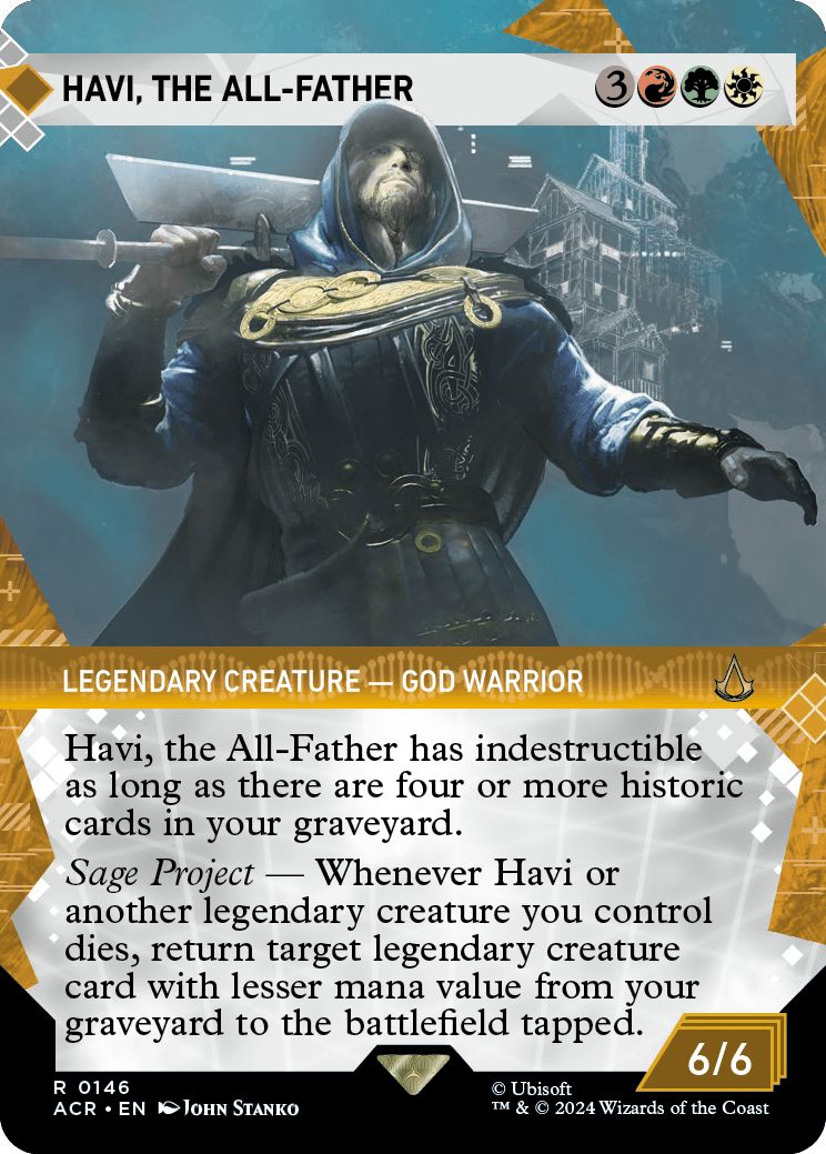 (英)【Foil】万物の父、ハーヴィ / Havi, the All-Father ★ショーケース枠★(「記憶の回廊」ショーケース版) 【ACR】 No.146