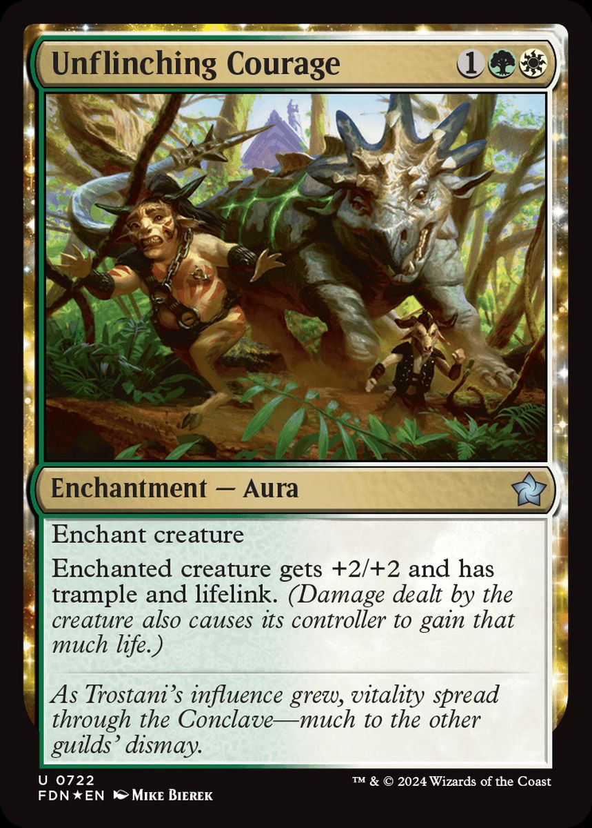 (英)【Foil】ひるまぬ勇気 / Unflinching Courage【FDN】Starter Collection収録 No.722