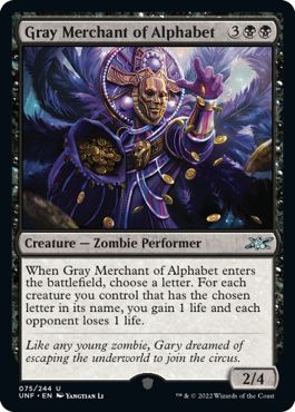 (英)Gray Merchant of Alphabet【UNF】 No.075