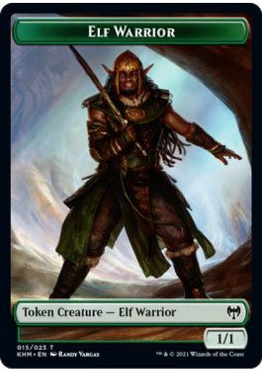 (英)エルフ・戦士トークン / Elf Warrior Token【KHM-TOKEN】 No.015