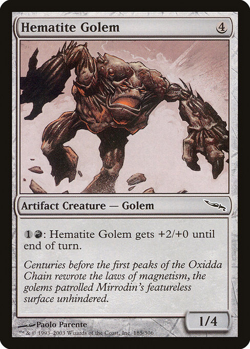 (英)【Foil】ヘマタイトのゴーレム / Hematite Golem【MRD】 No.185