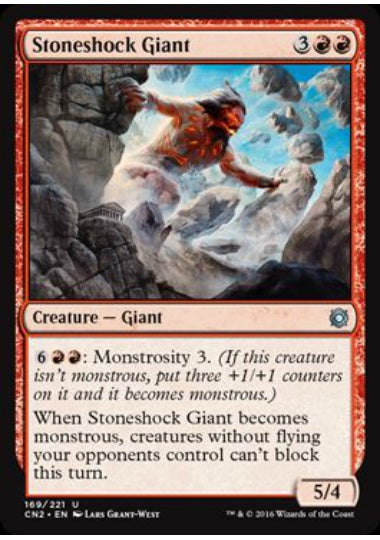 (英)【Foil】石殴りの巨人 / Stoneshock Giant【CN2】 No.169