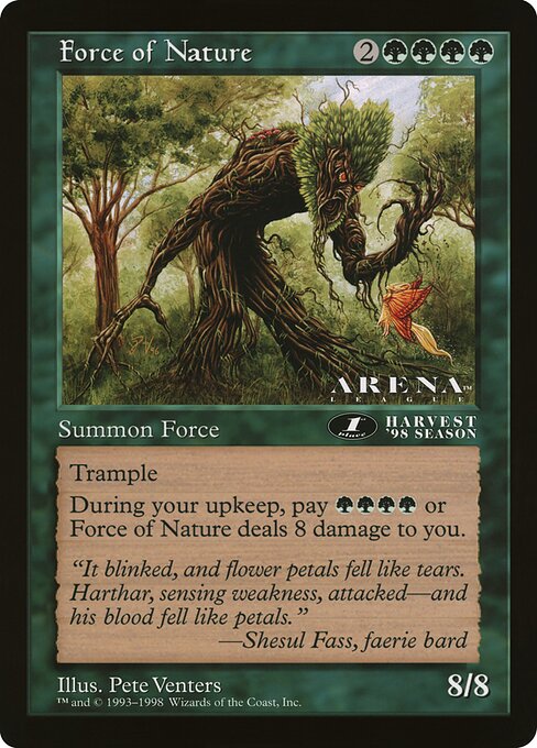 (英)大地の怒り / Force of Nature【PRM】 アリーナプロモ 【Oversized Card】 BIG-PRM-062 ※トーナメントで使用することはできません。