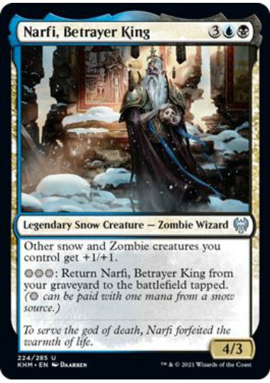 (英)【Foil】背信の王、ナーフィ / Narfi, Betrayer King【KHM】 No.224