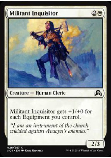 (英)【Foil】戦闘的な審問官 / Militant Inquisitor【SOI】 No.026