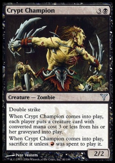 (英)【Foil】墓所の勇者 / Crypt Champion【DIS】 No.040