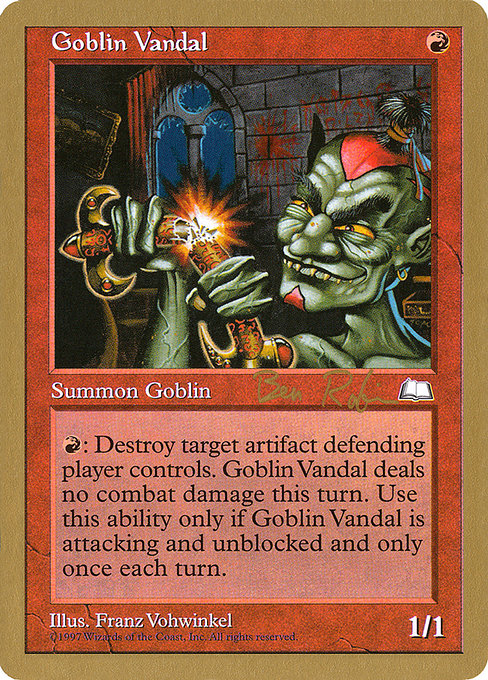(英)蛮行ゴブリン / Goblin Vandal【WC98】 World Championship Decks 1998 Ben Rubin 金枠 No.049