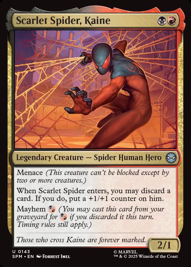 (英)【Foil】スカーレット・スパイダー、ケイン / Scarlet Spider, Kaine【SPM】 No.143